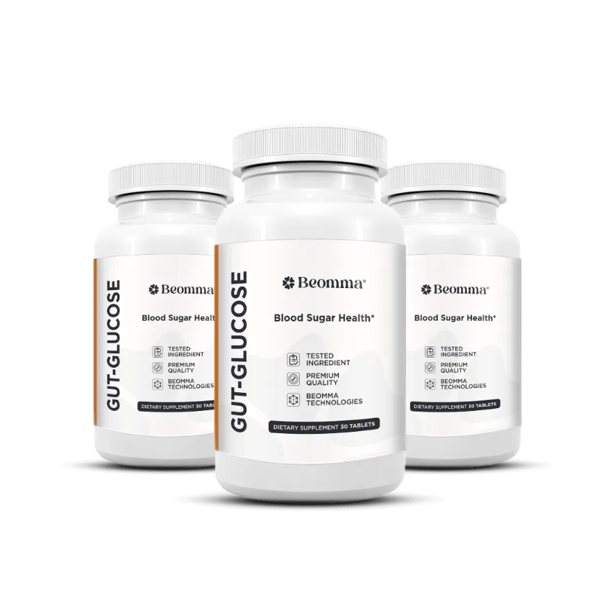 GutGlucose three bottle pack advanced microbiome formula for blood sugar balance